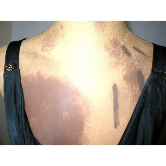 New NWT 4 Womens 40 Diana Gallesi Dress Designer Italy Black Cowl Beaded Straps - Picture 3 of 12